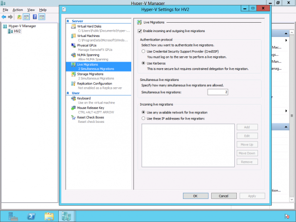 Hyper-V Live Migration