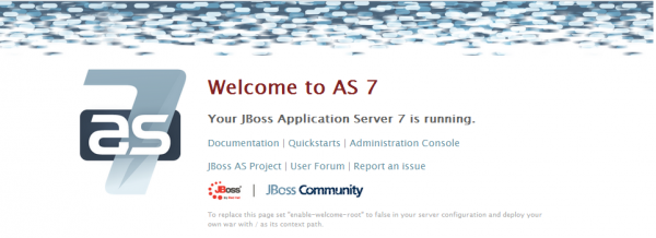 welcome page di JBoss