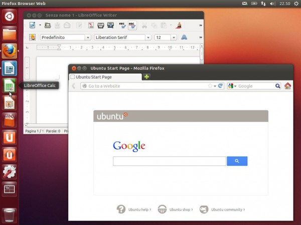 Applicazioni sul desktop di Ubuntu 12.10