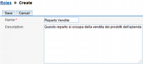 Creazione di un ruolo