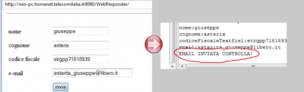 execute del metodo inviaMail()