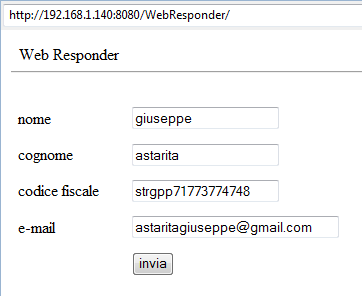 redeploy dell'applicazione webresponder