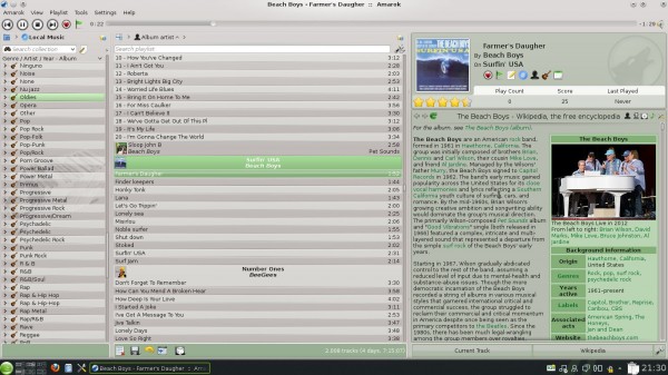 Amarok 2.7 sul desktop di openSUSE 12.3 (fonte: opensuse.org)