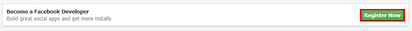 Facebook developer - registrazione