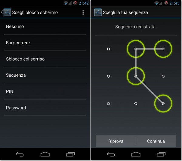 blocco schermo android