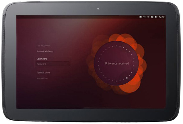 La schermata di login di Ubuntu su tablet (fonte: ubuntu.com)