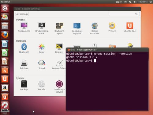 Il control center di GNOME 3.6 su Ubuntu 13.04