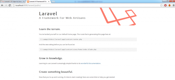 Homepage Laravel