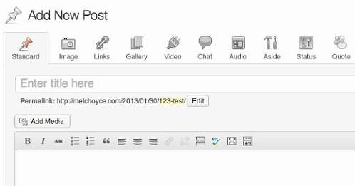 Formati dei post in WordPress 3.6