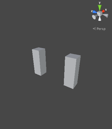 Due istanze del prefab Cube