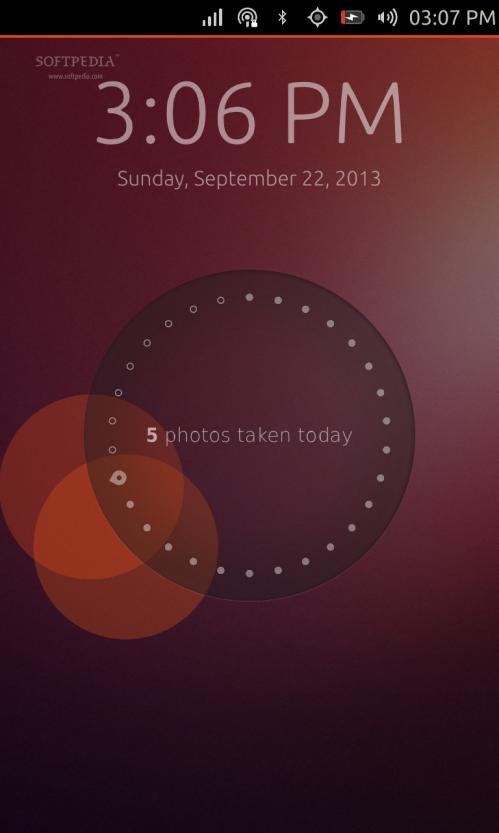 Il desktop di Ubuntu Touch (fonte: news.softpedia.com)