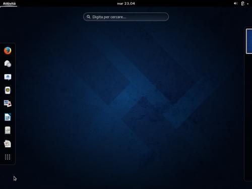 Il desktop di GNOME 3.10 su Fedora 20