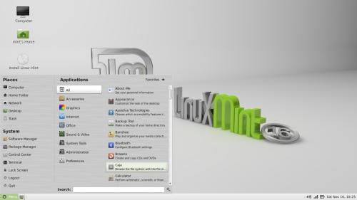 Il desktop di MATE 1.6 su Linux Mint 16