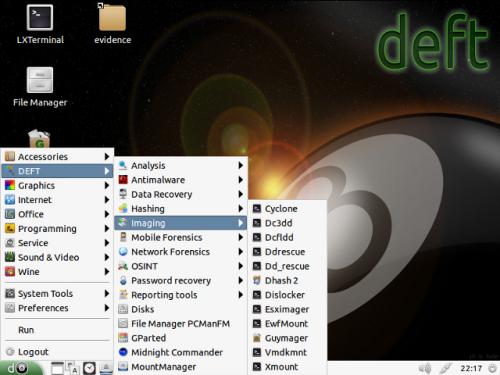 L’interfaccia del desktop di DEFT Linux (fonte: www.deftlinux.net)