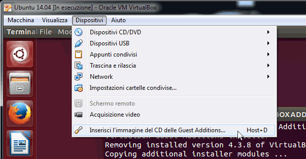 Installazione delle Guest Additions su Ubuntu 14.04