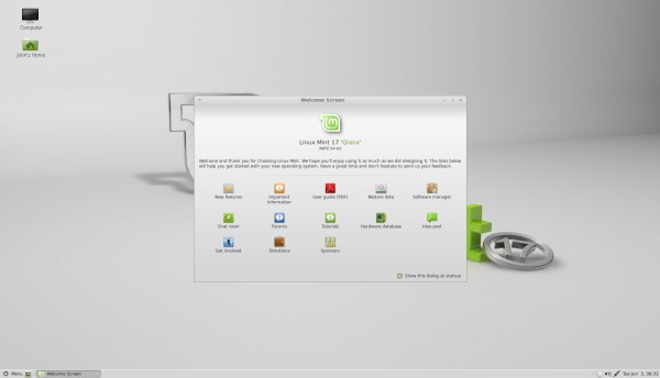 Il desktop di MATE 1.8 su Linux Mint 17