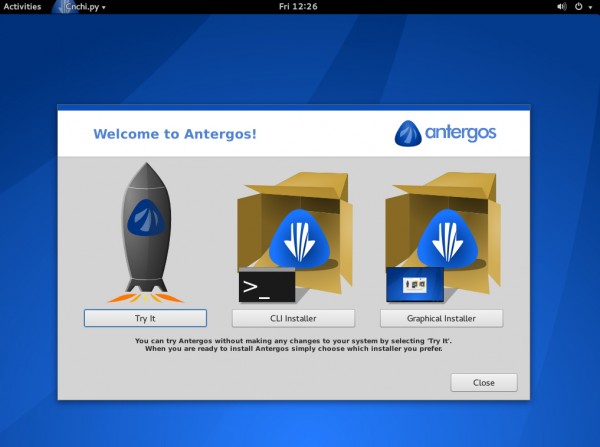 Installazione di Antergos: è disponibile anche un installer grafico