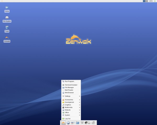 Il desktop di Zenwalk Linux