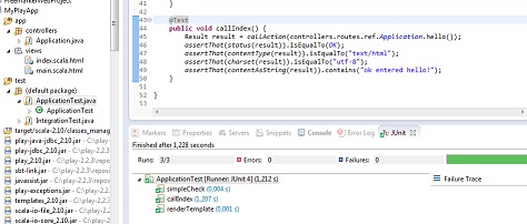 L'esito positivo del test con junit