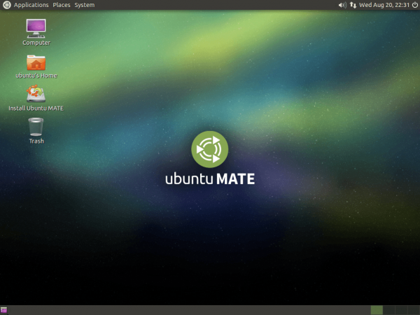 Il desktop di Ubuntu MATE 14.10