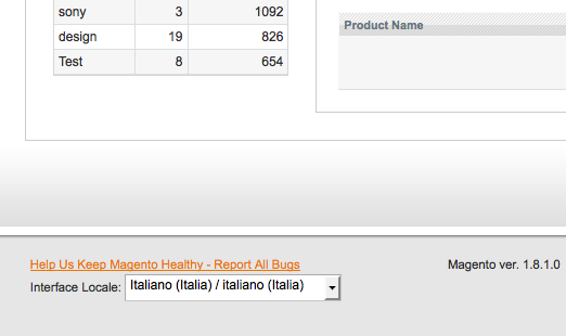 Configurare la traduzione Italina per il backend