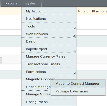 Magento Connect Manager
