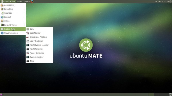 Il desktop di Ubuntu MATE 15.04