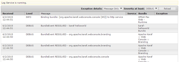 OSGi Log