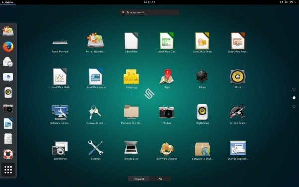 L'interfaccia di GNOME 3.16 su Ubuntu GNOME 15.10