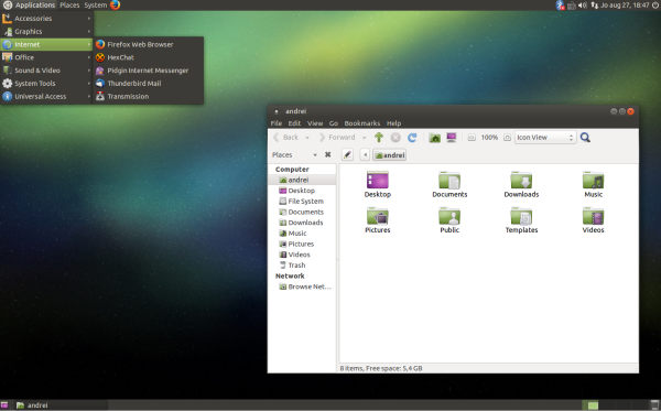 Il desktop di Ubuntu MATE 15.10