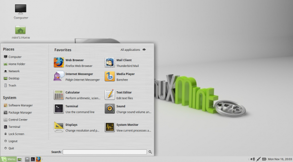 Il desktop di MATE 1.12 su Linux Mint 17.3