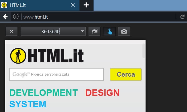 La Responsive Design View di Firefox Developer Edition