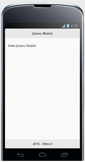 Iniziamo con jQuery Mobile