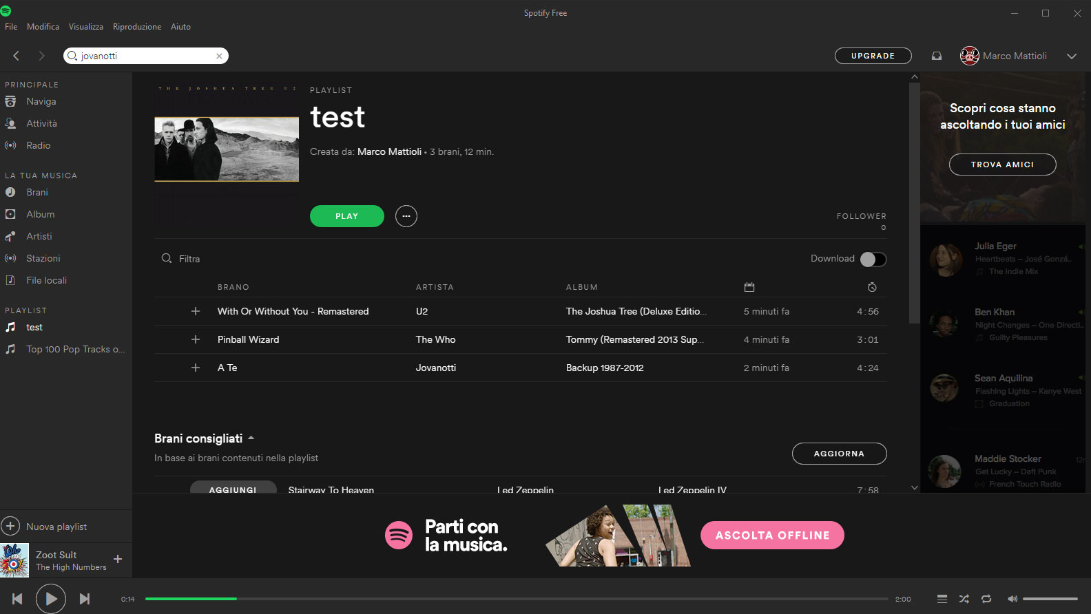 Spotify Premium: tutorial per il download di brani e playlist