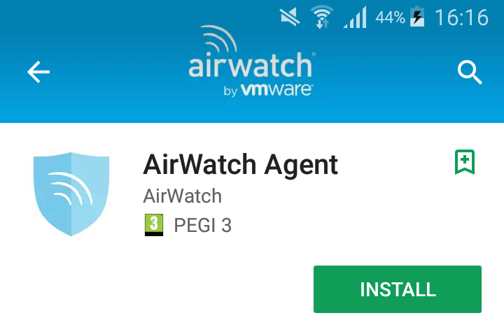 AirWatch Agent Google Store