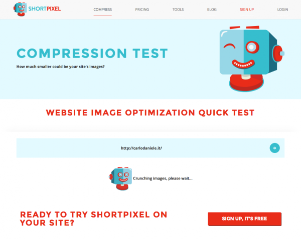 Shortpixel compression test