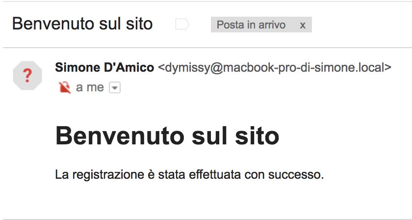 Invio della mail HTML a destinatari multipli