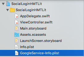 Locazione del file GoogleService-Info.plist