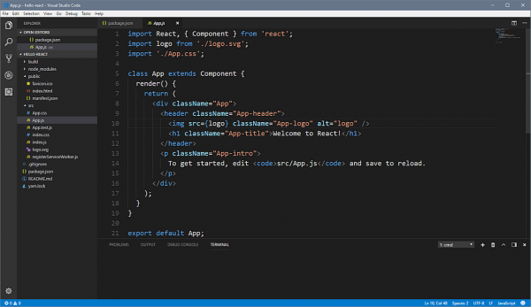 Ambiente di Visual Studio Code