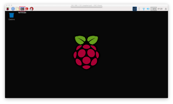 Desktop di Raspbian su Raspberry Pi
