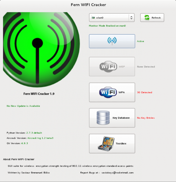 Interfaccia grafica di Fern