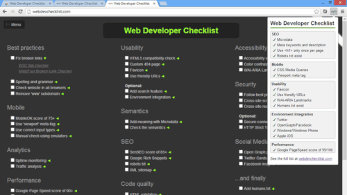 Web-Developer-Checklist