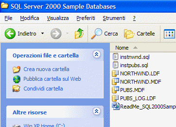 Database di esempio PUBS