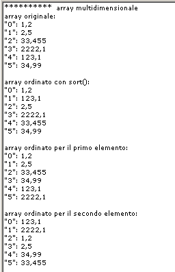 Array ordinati