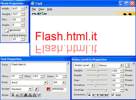 Interfaccia di FlaX