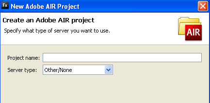 Creazione di un progetto AIR