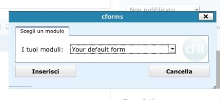 Il form di default