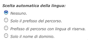 Scelta automatica della lingua