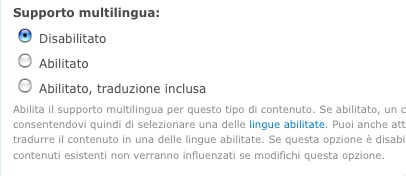 Supporto multilingua