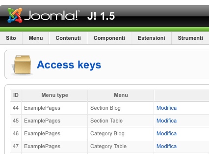 Access keys